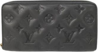 Louis Vuitton Pre-owned Coussin Lamskin Lange Portemonnee - Dames - Vintage Accessoires - Zwart - ONE Size - Leer - Vintage