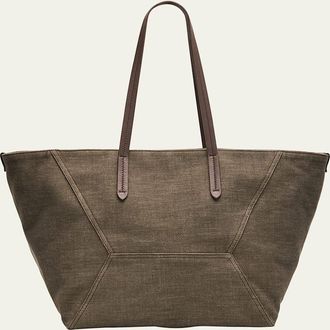 Brunello Cucinelli No Fade Denim Tote Bag