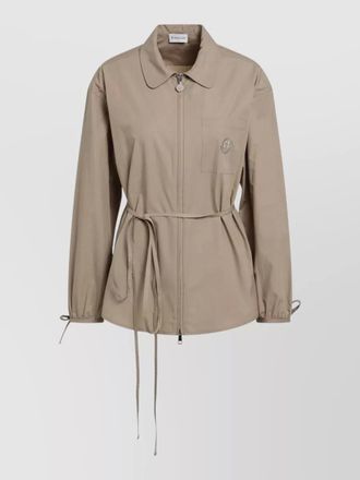 Moncler collared jacket adjustable waist front pockets