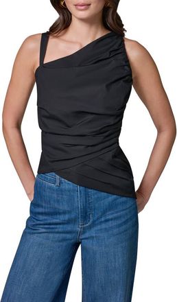 DKNY Stretch Poplin Top in Black at Nordstrom, Size 12
