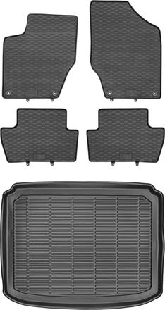OEM Juego De Alfombrillas De Goma Para Peugeot 308 I Hatchback (2007-2013) + Alfombrilla Para Maletero