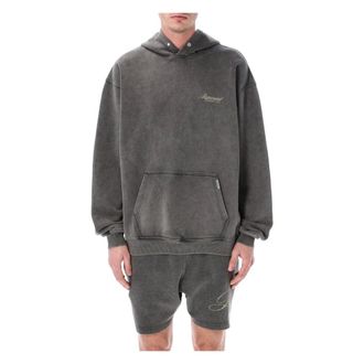 Represent Owners Club Script Hoodie - male - REPRESENT - Hoodies - Gray - XL - Sweatshirts & Hoodies