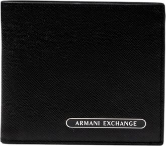 A|X Armani Exchange Portemonnee met print en binnenvakken - Heren - Portefeuilles - Zwart - ONE Size - Accessoires