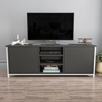 Decorotika Otis TV Stand, TV Unit for TVs up to 63 inch in Grey