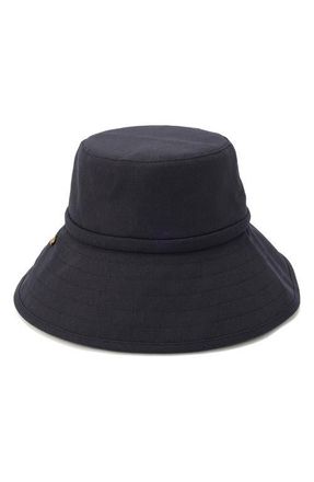Kate Spade New York bow ties long brim bucket hat in Parisian Navy at Nordstrom