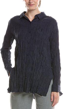 Eileen Fisher Classic Silk Pleat Shirt