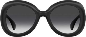 Moschino Zonnebril met rond montuur voor dames/dames (Zwart)