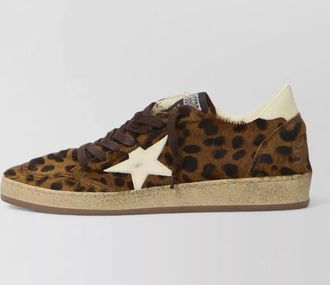 Golden Goose leather animal-print low-top sneakers