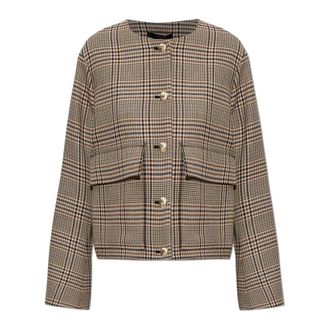 Paul Smith Blazers, female, Brown, Size: 2XS Checked Pattern Blazer