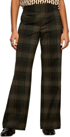 Sanctuary Relay Plaid Pull-On Pants in Kalamata Green Plaid at Nordstrom, Size Xx-Large