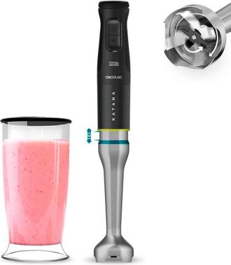 Cecotec Cecotec - Batidora De Mano De 1500 W, Tecnolog&iacute;a Totaldestroy Con 4 Cuchillas De Titanio Negro Con Efecto Tijera Y Sistema Perreomove Que Mueve Las Cu