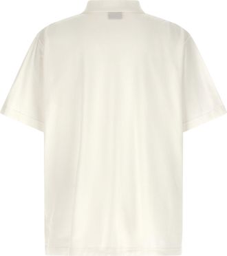 Balenciaga Mens White Cotton Polo Shirt