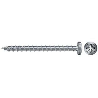 Fischer Tornillos Powerfast Ii Fpf Ii Pzf, 60x50 Bc, Cabeza Redonda, Engarce Pz, Rosca Total, Cincado, Caja 100 Fischer 670536