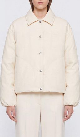 Jil Sander Giacca a camicia cropped imbottita in tessuto tecnico