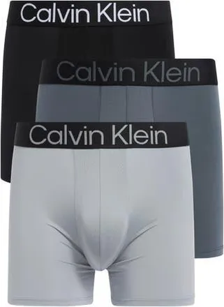 Calvin Klein Bold Logo 3-Pack Boxer Briefs in Black/Turbulence/Wolf Grey at Nordstrom Rack, Size X-Large