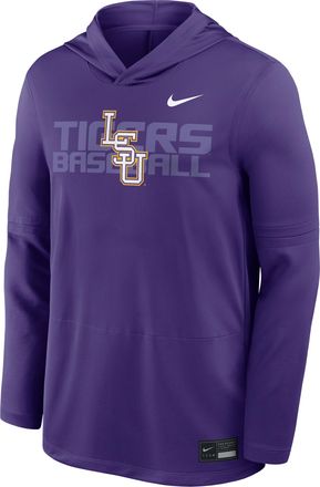 Nike LSU Dugout Nike Mens Dri-FIT College Long-Sleeve Hooded Top in Purple | 03B951LLSN-ZM1