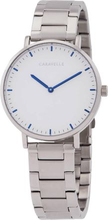 Bulova Min/Max Quartz White Dial Mens Watch 43A150