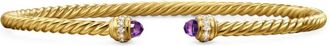 David Yurman Bracciale Classic Cablespira in oro giallo 18kt con diamanti (3mm)