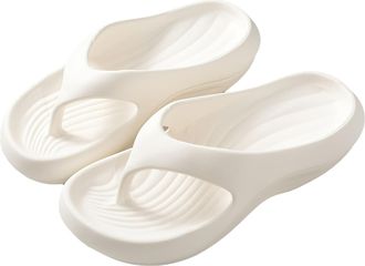 Generic Arch Support Pillow Flip Flops for Women Men, 2025 Summer Orthopedic Cloud Slides Soft Non-slip (White, Adult, Women, 5.5, Numeric Range, UK Footwear 