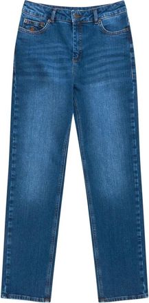 Munthe Jeans, Dames, Blauw, 2Xs, Katoen, Blauwe Oversize Jeans met Achterzakdetail