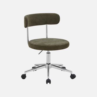 Sweeek Silla De Oficina Vintage De Tela Con Ruedas