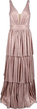 Soani Long Pleated Dress - Pink