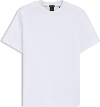 BOSS Stretch-cotton T-shirt with jacquard tape