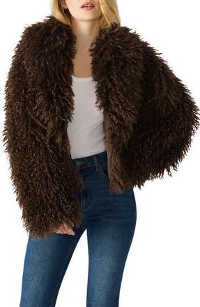 Steve Madden Inaya Faux Fur Jacket in Dark Espresso at Nordstrom Rack, Size X-Small