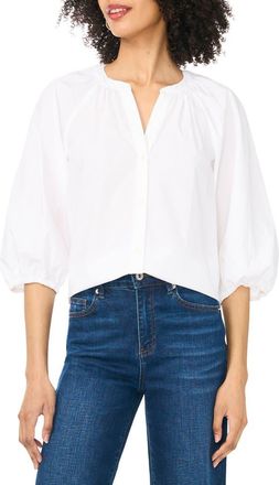 Vince Camuto Raglan Puff Sleeve Top in Ultra White at Nordstrom, Size X-Small
