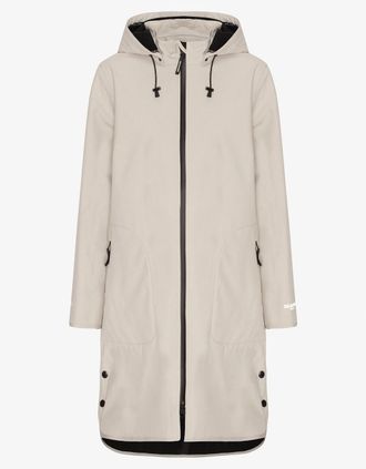 Ilse Jacobsen Womens Ilse Jacobsen Rain Womens A-Line Softshell Raincoat - Chateau Gray 029 - Size: UK14 eu40 us12