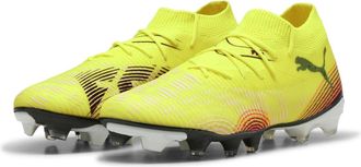 Puma Future 8 voetbalschoenen voor dames, nauwsluitende pasvorm, voor kunstgras (Geel/zwart)