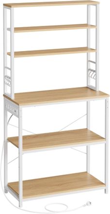 Vasagle Estanter&iacute;a de cocina de 40 x 80 x 167 cm de color roble y negro