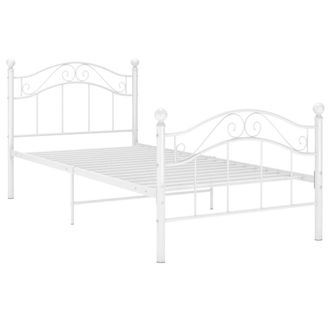 Berkfield Home Bed Frame White Metal 100x200 cm