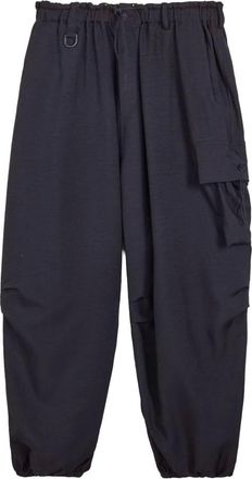 Yohji Yamamoto Straight Trousers, male, Black, Size: S Sport Uniform Cargo Pants