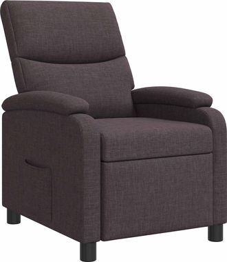 vidaXL Recliner Marr&oacute;n Oscuro Tela Vidaxl