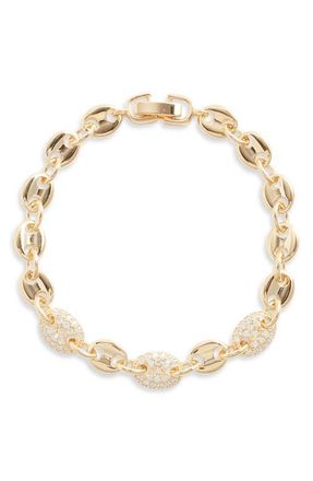 Nordstrom Mariner Chain Bracelet in Clear- Gold at Nordstrom