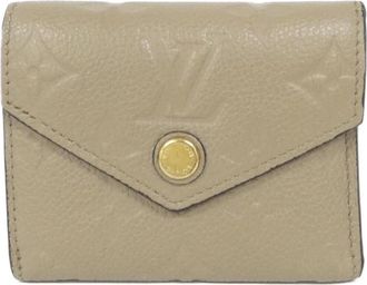 Louis Vuitton Monogram Empreinte Tourterelle Leather Wallet (Tri-Fold) (Pre-Owned)