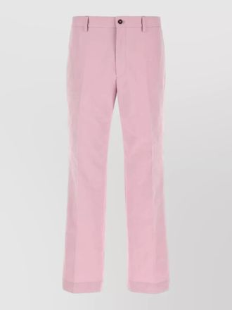 Prada cotton straight-leg trousers