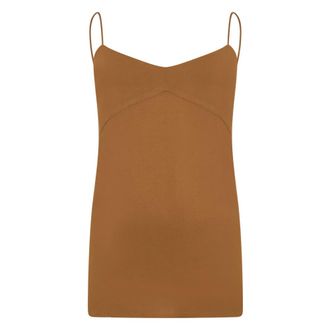 Fabiana Filippi Sleeveless Tops, female, Brown, Size: M Tpd264F214 Tank Top