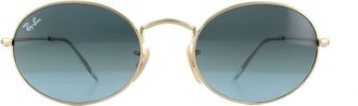Ray-Ban Zonnebril Ovale RB3547 001/3M Goud Blauwgrijs Verloop