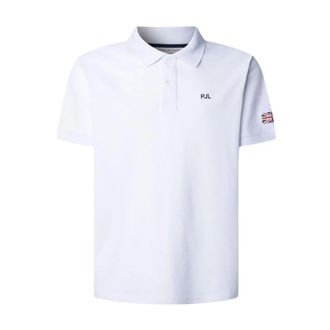 Pepe Jeans London Polo Shirts, male, White, Size: 2XL Clayton Polo
