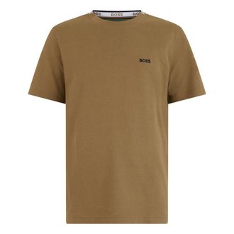 HUGO BOSS Tops, Heren, Bruin, XS, Katoen, Korte Mouw Katoenen T-shirt