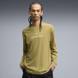 Puma T-shirt a maniche lunghe con grafica Run Culture Collective da uomo, Abbigliamento, Marrone, XXL