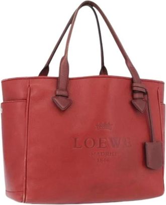 Loewe Pre-owned Tote Bags, female, Red, Size: ONE SIZE Pre-owned Tote Bag