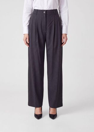 STUDIO NICHOLSON Pantaloni Acuna a gamba larga in misto cotone