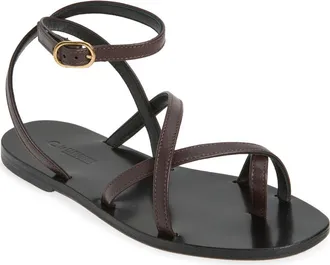 La Canadienne Gentle Ankle Wrap Sandal in Brown at Nordstrom Rack, Size 8.5
