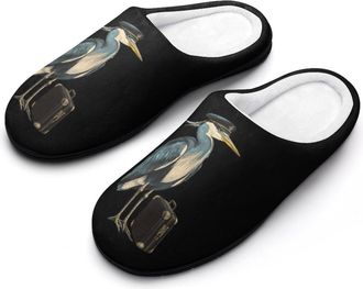 Generic Herons Pilots Slippers Men Winter Warm Cotton Anti-Slip Indoor Slip-Ons House Shoes