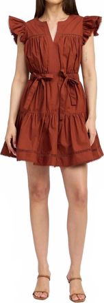 En Saison Emma Mini Dress In Brick