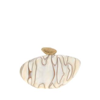 Benedetta Bruzziches Printed Pvc Armonia Clutch Whitedune Borse A Mano