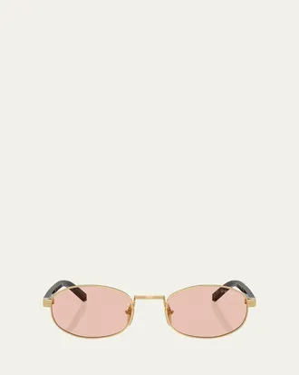 Prada PR B53S Steel Oval Sunglasses